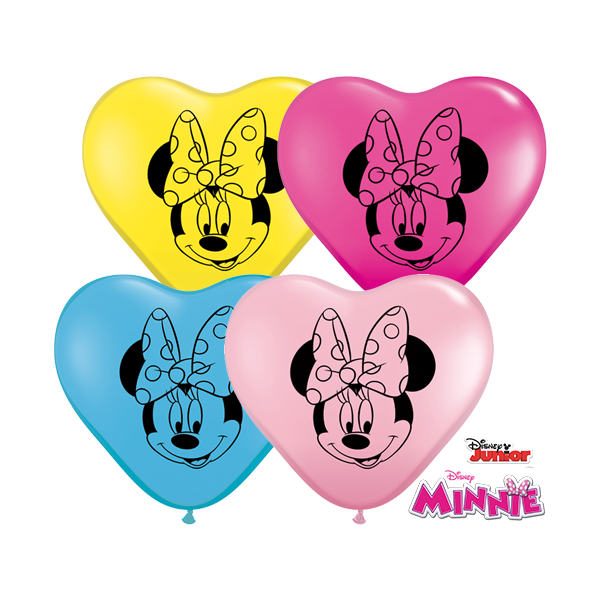 Qualatex | 6" Minnie Mouse Heart Balloons